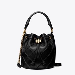 Tory Burch Fleming Soft Bucket Bag Convertible Crossbody Leather like New